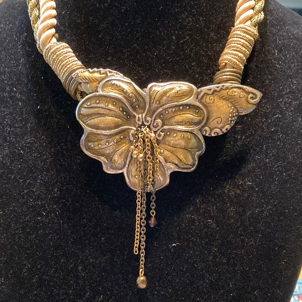 Chico Gold Butterfly Statement Necklace -